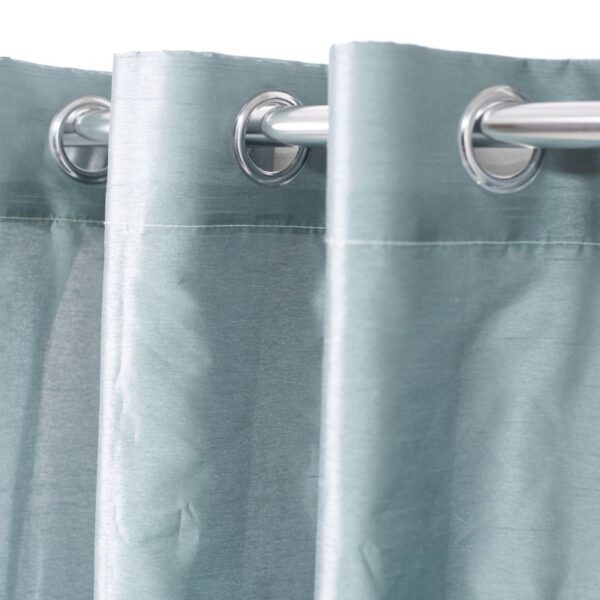 Duck Egg Faux Silk Eyelet Curtain 225x225cm