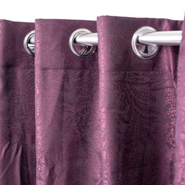 Embossed Grape Jacquard Eyelet Curtain 225x225cm