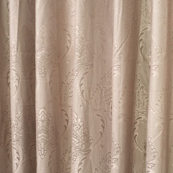 Embossed Cocoa Jacquard Eyelet Curtain 225x225cm - Image 2