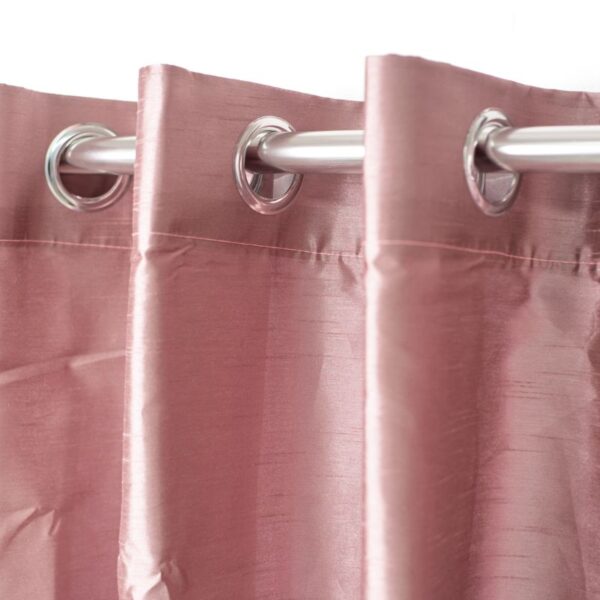 Dusty Pink Faux Silk Eyelet Curtain 225x225cm