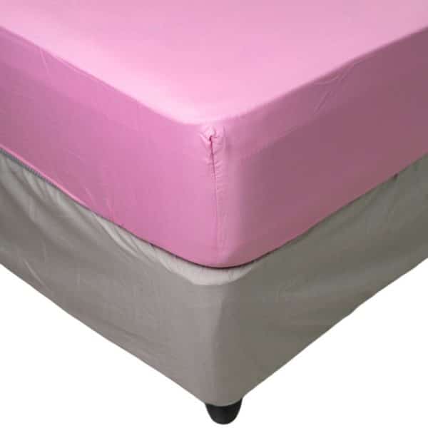 Microfiber Pink Fitted Sheet