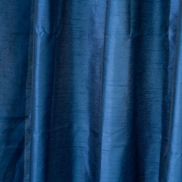 Navy Faux Silk Eyelet Curtain 225x225cm - Image 3