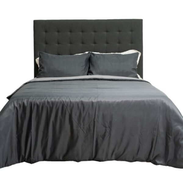 Instyle Collection Dual Tone Charcoal Duvet Cover Set