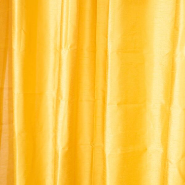 Vibrant Yellow Faux Silk Eyelet Curtain 225x225cm - Image 3