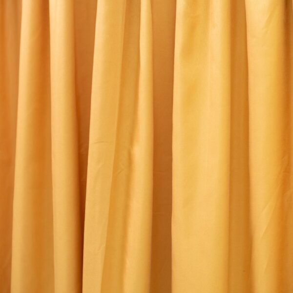 Mustard 2 Pack Taped Lined Curtain 150x218cm - Image 2