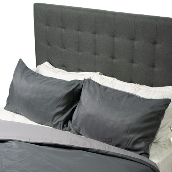 Instyle Collection Dual Tone Charcoal Duvet Cover Set - Image 2