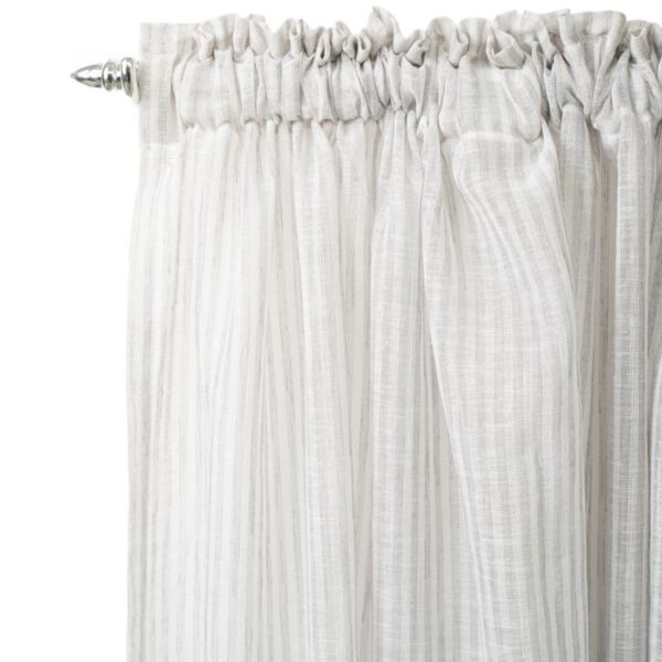 Pin Stripe Voile Taped Curtain 270x218cm