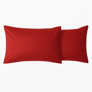 Soft Touch Red 2 Pack Standard Pillowcases
