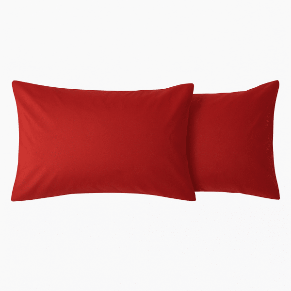Soft Touch Red 2 Pack Standard Pillowcases