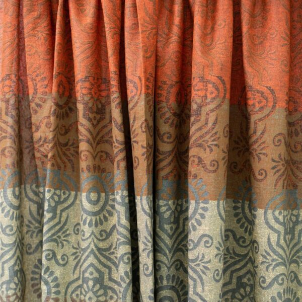 Vintage Textured Polycotton Taped Curtain 230x218cm - Image 2