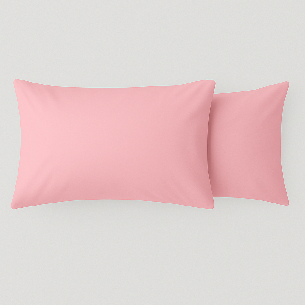 Hometouch Microfibre Pink 2 Pack Standard Pillowcases