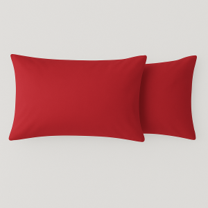 Hometouch Microfibre Red 2 Pack Standard Pillowcases