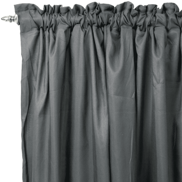 Black 2 Pack Taped Lined Curtain 150x218cm