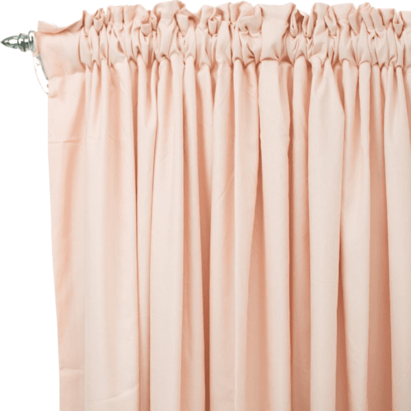 Peach 2 Pack Taped Lined Curtain 150x218cm