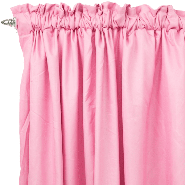 Pink 2 Pack Taped Lined Curtain 150x218cm