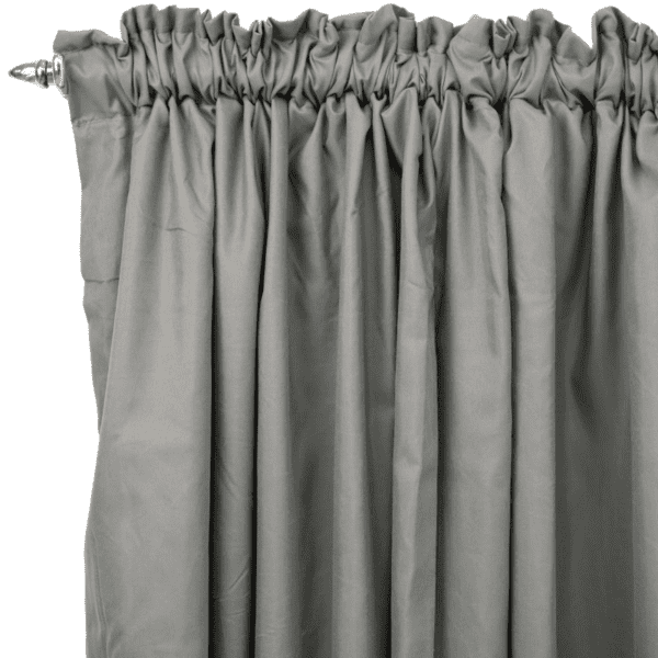 Dark Grey 2 Pack Taped Lined Curtain 150x218cm