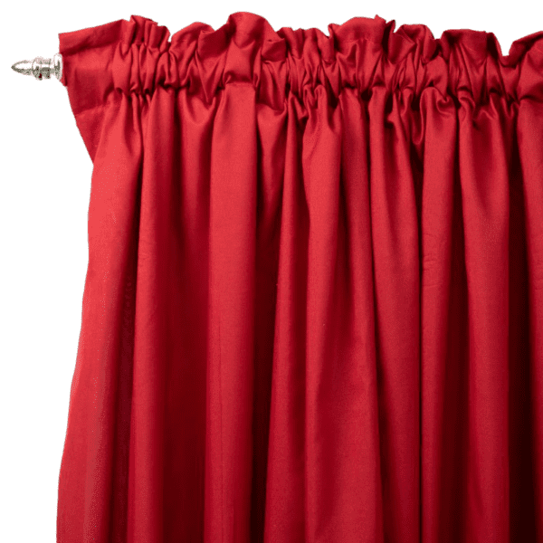 Dark Red 2 Pack Taped Lined Curtain 150x218cm