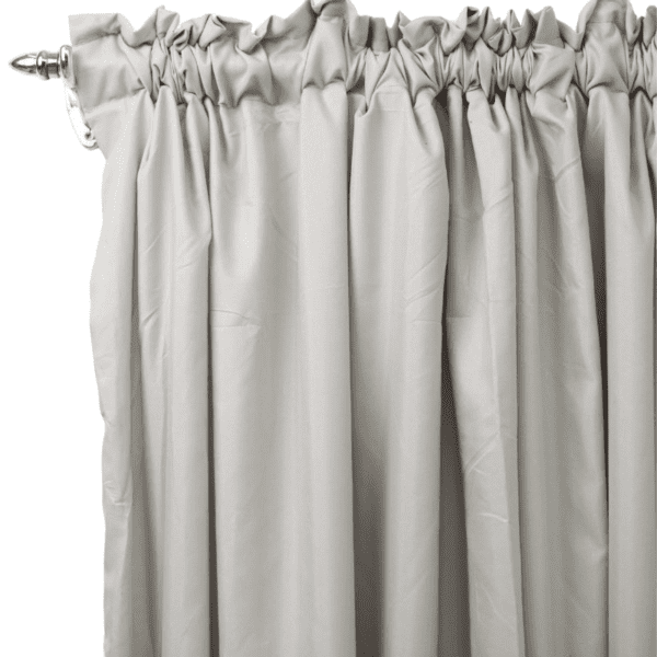 Light Grey 2 Pack Taped Lined Curtain 150x218cm