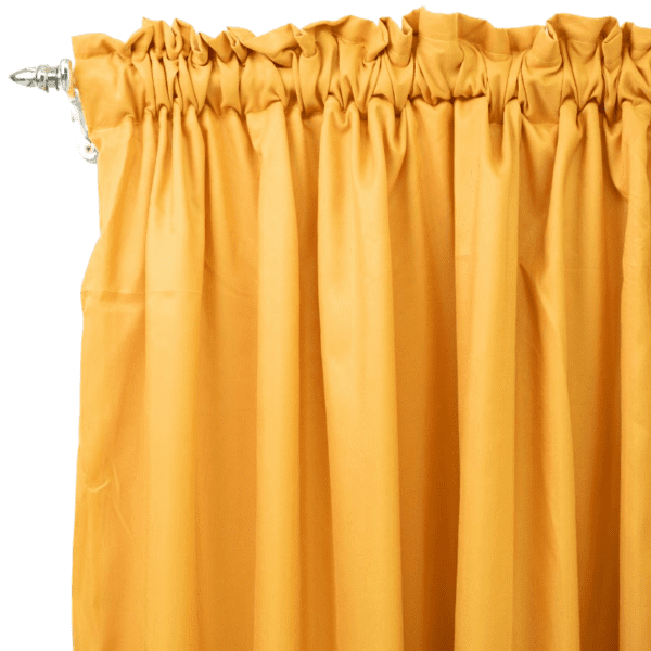 Mustard 2 Pack Taped Lined Curtain 150x218cm