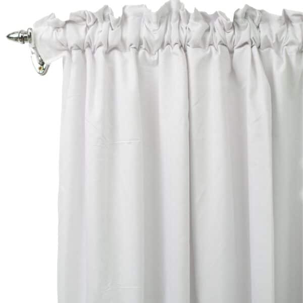 White 2 Pack Taped Lined Curtain 150x218cm