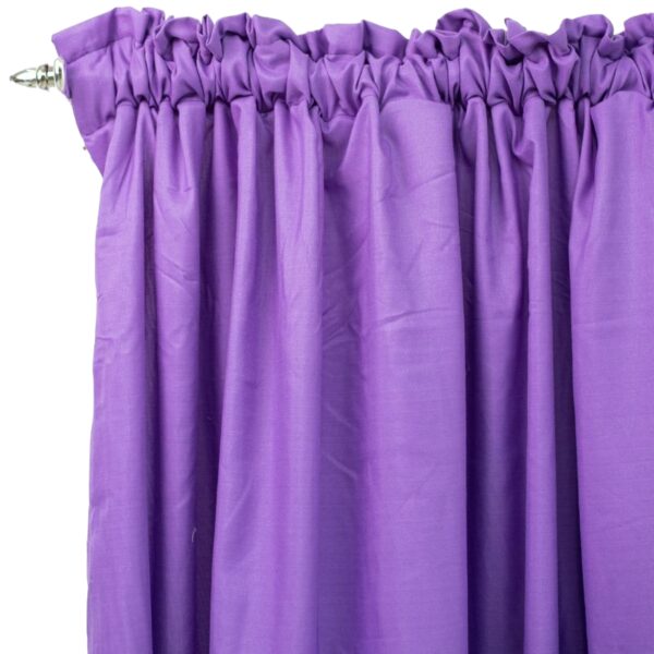 Purple 2 Pack Taped Lined Curtain 150x218cm