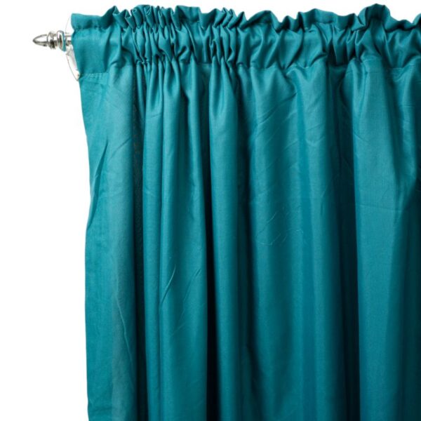 Light Teal 2 Pack Taped lined Curtain 150x218cm