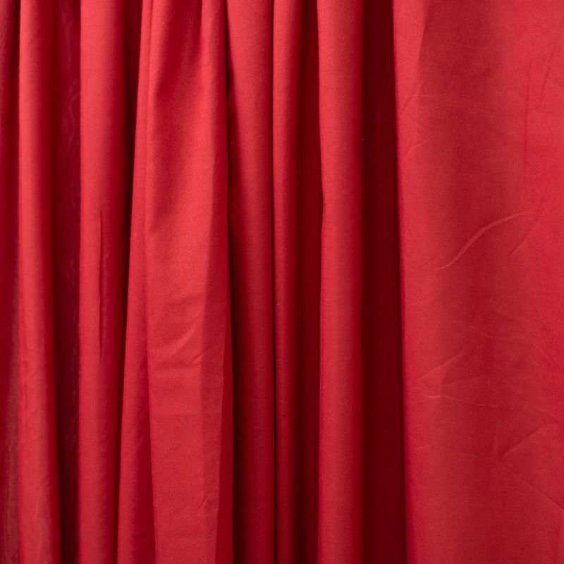 Hometouch Microfibre Red 2 Pack Taped Unlined Curtain 150x218cm - Image 2