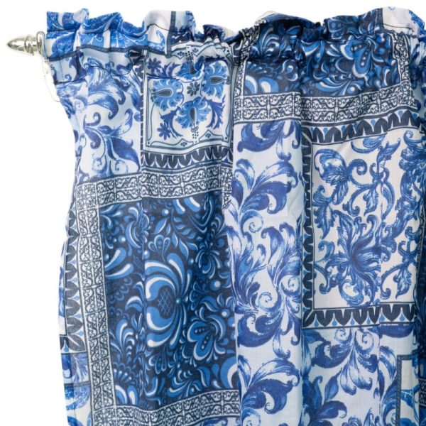 Blue Roman Café Taped Curtain 230x120cm - Image 2