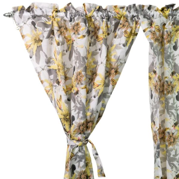 Buttercup Floral Café Taped Curtain 230x120cm