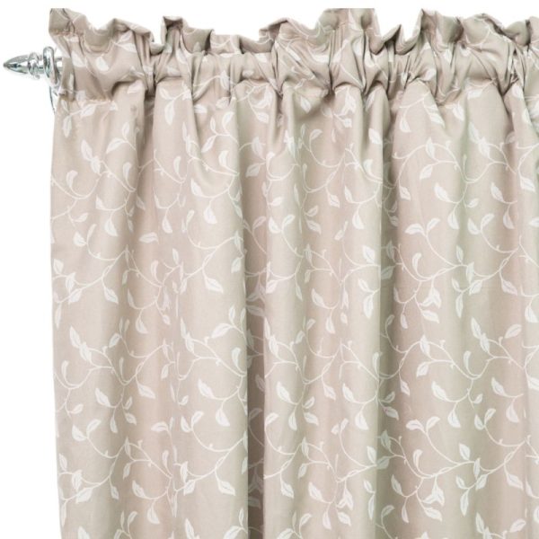 Paste Print Stone 2 Pack Taped Lined Curtain 150x218cm