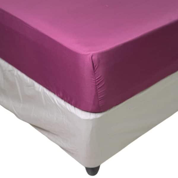 Soft Touch Wine Fitted Sheet