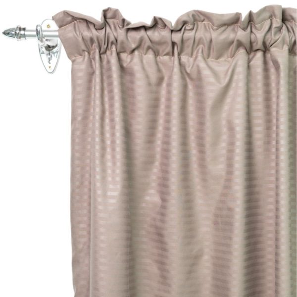 Embossed Stone 2 Pack Taped Lined Curtain 150x218cm