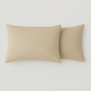 Hometouch Microfibre Stone 2 Pack Standard Pillowcases