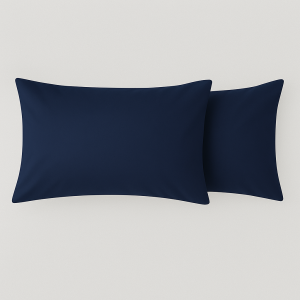 Hometouch Microfibre Navy 2 Pack Standard Pillowcases