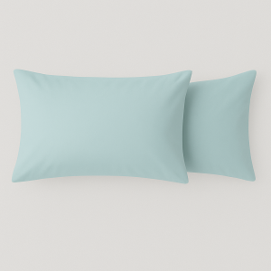 Hometouch Black 100% Cotton 200 Thread Count Duck Egg 2 Pack Standard Pillowcases