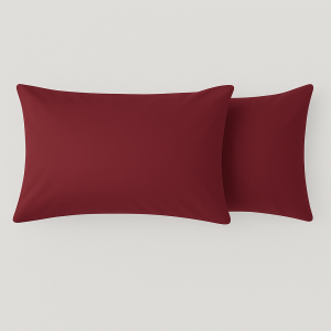 Hometouch Microfibre Maroon 2 Pack Standard Pillowcases