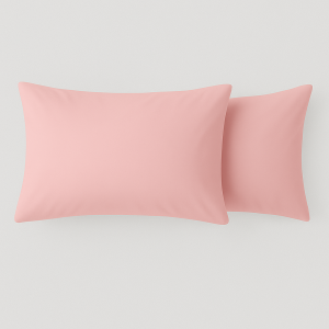 Hometouch Black 100% Cotton 200 Thread Count Blush 2 Pack Standard Pillowcases