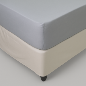 Hometouch Microfibre Light Grey Fitted Sheet