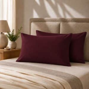Hometouch Microfibre Wine 2 Pack Standard Pillowcases
