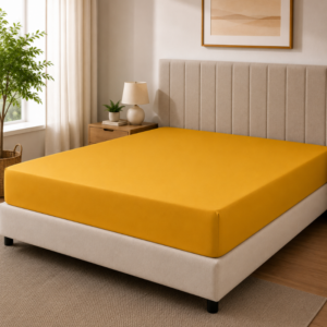 Hometouch Essentials Collection Fitted Sheet - Mustard