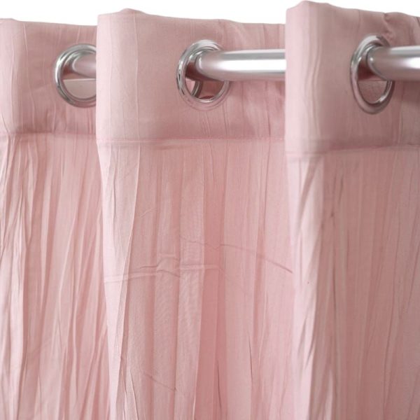 Blush Crinkle Eyelet Curtain 230x225cm