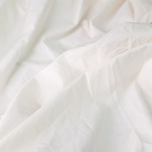 Off White 100% Cotton 200 Thread Count Fitted Sheet - Image 2