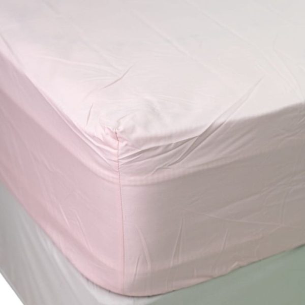 Blush 100% Cotton 200 Thread Count Fitted Sheet