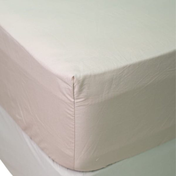 Stone 100% Cotton 200 Thread Count Fitted Sheet