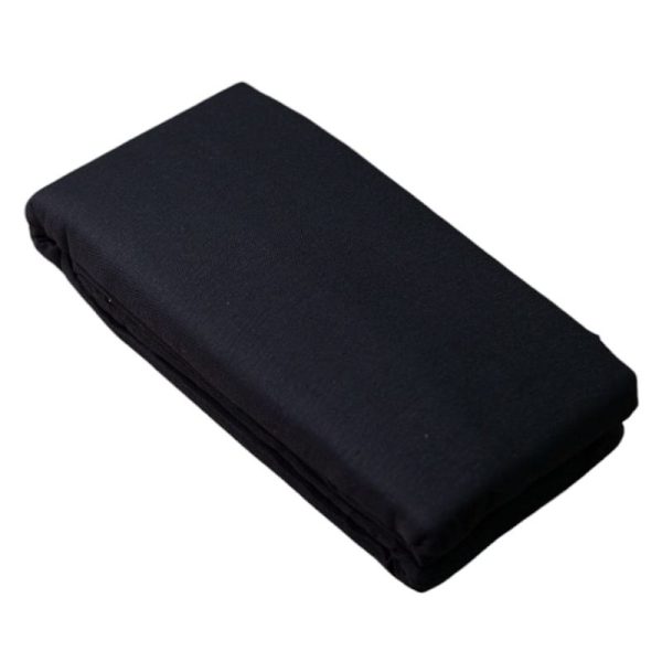 Black Polycotton 144 Thread Count Flat Sheet - Image 3