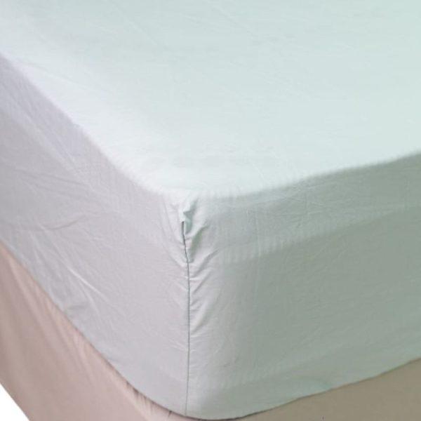 Duck Egg 100% Cotton 200 Thread Count Fitted Sheet