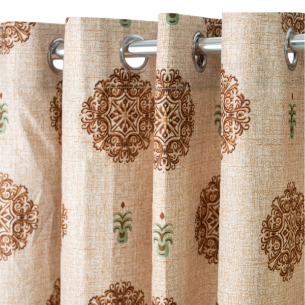 Sage Shine Textured Polycotton Eyelet Curtain 225x225cm