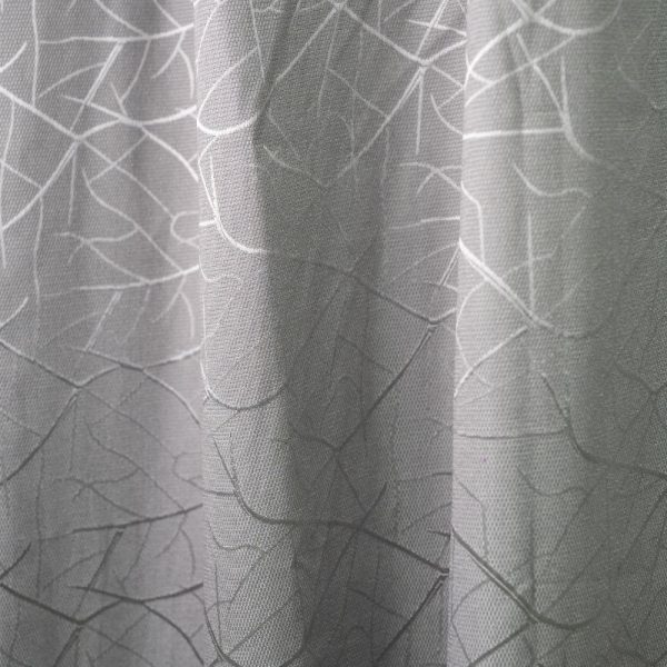 Silver Shadow Jacquard Taped Curtain 270x218cm - Image 2