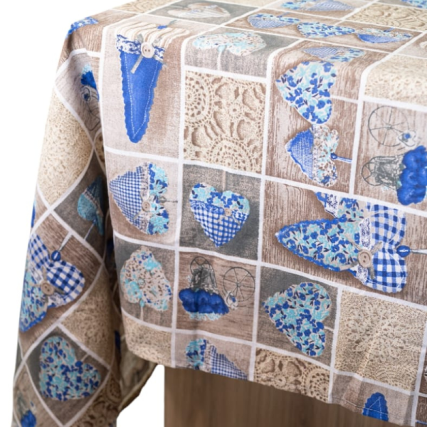 Blue Hearts Tablecloth