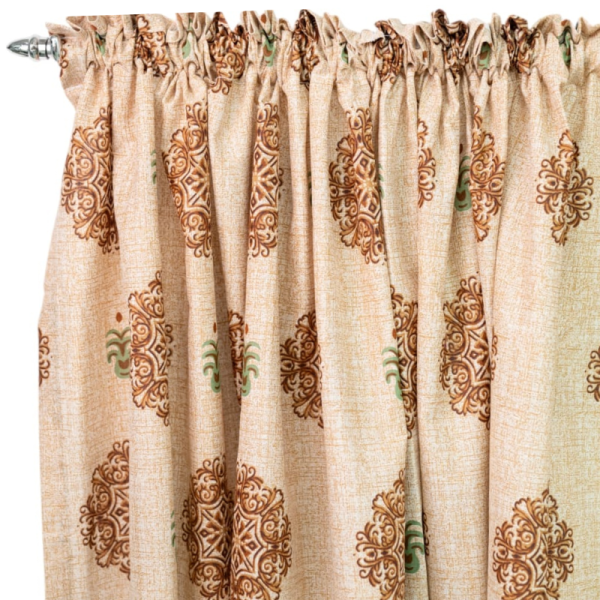Sage Shine Textured Polycotton Taped Curtain 230x218cm (TAKE 2 FOR R419,99)